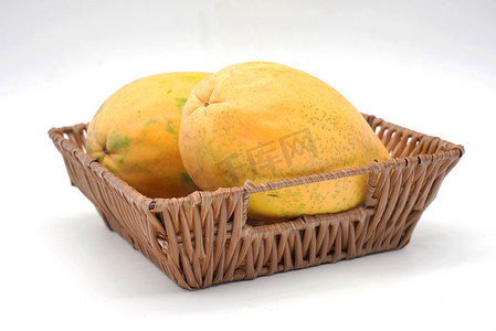 水果木瓜摄影图