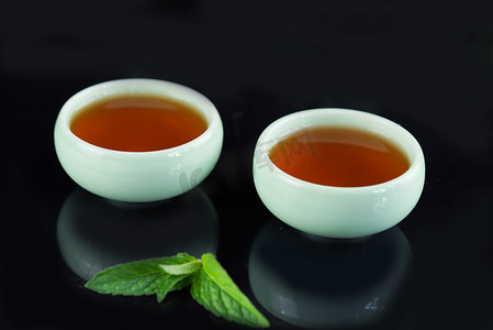 国风茶饮摄影照片_餐饮红茶茶饮茶杯摄影图