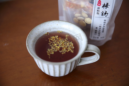 养生茶花茶山楂茶桂花茶摄影图