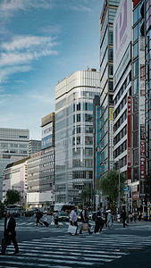 城市街道摄影照片_东京街道摄影图