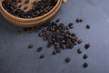 烘焙咖啡豆摄影图