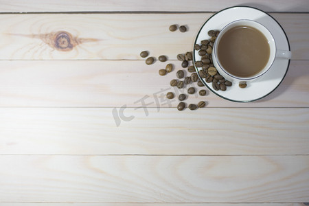 桌上的咖啡摄影图