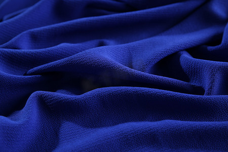 蓝色雪纺布料