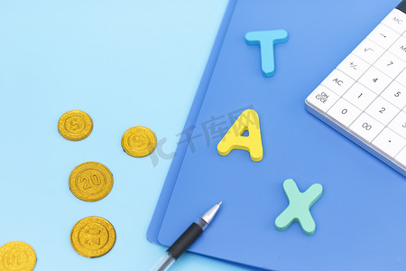 税务税收创意摄影图