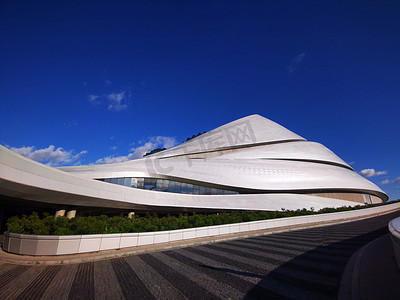 哈尔滨大剧院现代艺术建筑摄影图