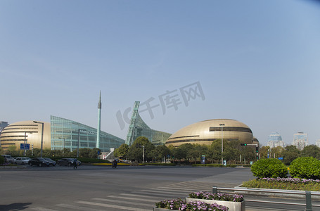 节目单psd摄影照片_郑州CBD城市建筑摄影图