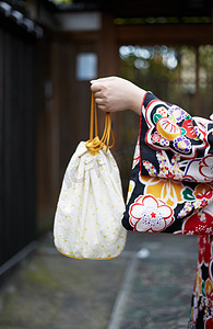 日本古装和服袋子摄影图