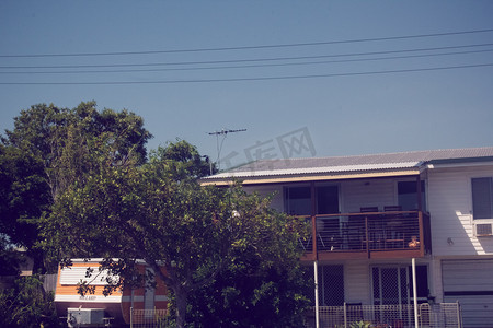 澳洲小镇风情民宅居民房摄影图