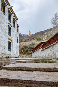 藏式摄影照片_西藏藏式建筑摄影图