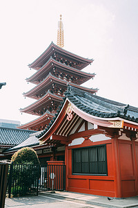 日本摄影照片_日本东京浅草寺景点旅游建筑摄影图