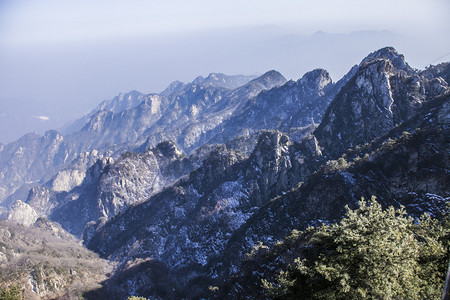 尧山山峰自然风光摄影图