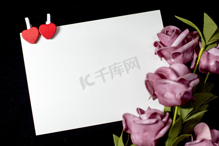 玫瑰花卡片摄影图