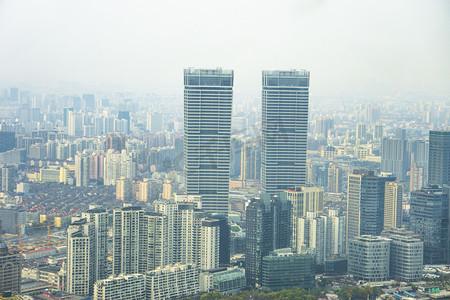 中秋礼盒宣传摄影照片_城市建筑楼群摄影图