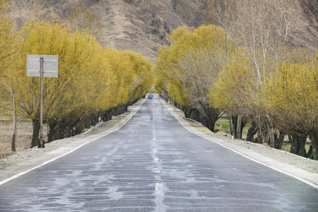 公路西藏摄影照片_公路和山摄影图