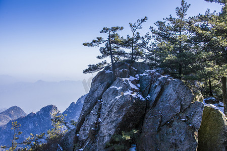风景名胜尧山山峰自然风光摄影图