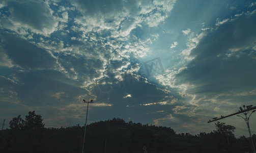 天空云朵自然风景摄影图
