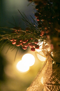 圣诞树摄影照片_圣诞节装饰摄影图