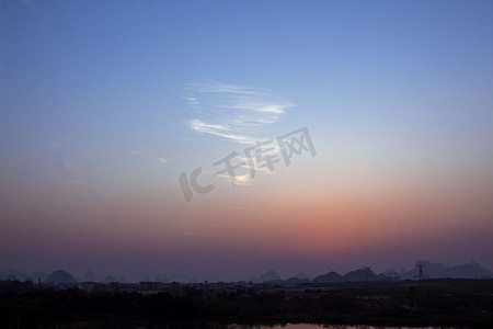 日落后风景摄影图