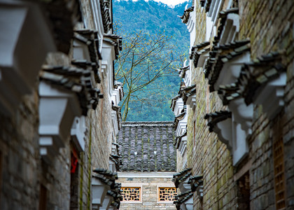 中国风石制建筑摄影图