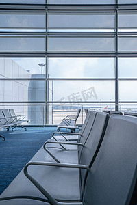 财经金融摄影照片_飞机场的商务候机楼摄影图