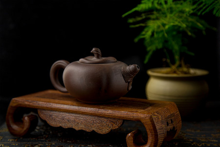 大气清新茶壶摄影图