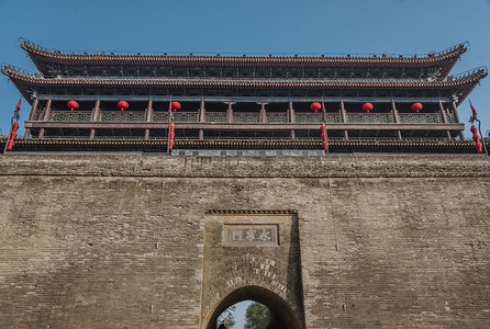 西安城墙永宁门摄影图