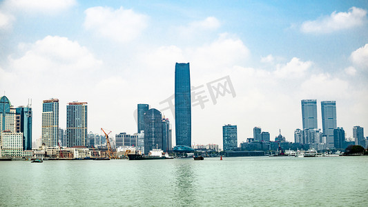 城市风景线系列之河边风景摄影图