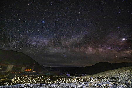 夜空星空摄影图