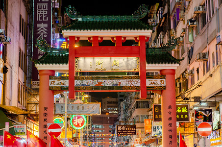 香港旅游摄影照片_香港庙街摄影图