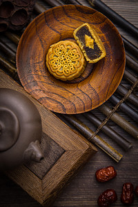 中秋节月饼摄影图