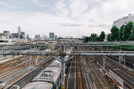 日本电车铁路交通摄影图