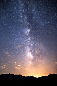 图星空摄影照片_ 夜晚银河系星空摄影图