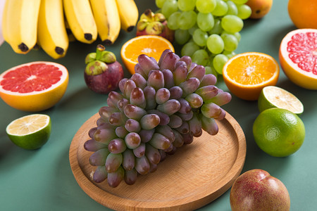 夏日水果葡萄水果摄影图