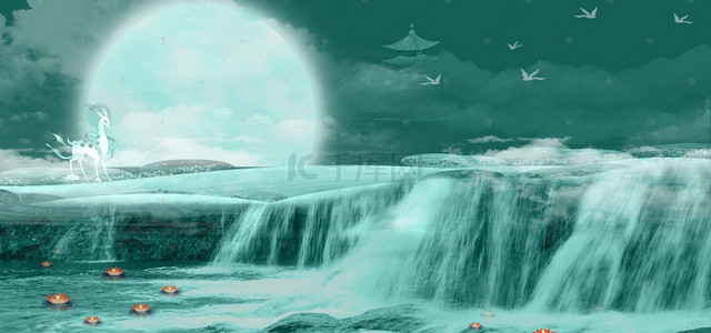 水墨月亮