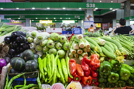 各个市场摄影照片_蔬菜摊位摄影图