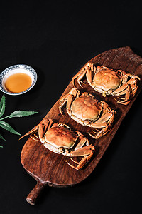 美食美味大闸蟹摄影图