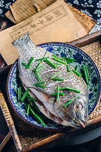 罗非鱼食材鱼肉美食摄影图