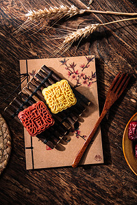 传统节日美食中秋月饼摄影图