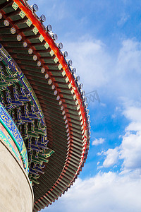 双节同庆摄影照片_北京天坛古代城墙建筑大气摄影图