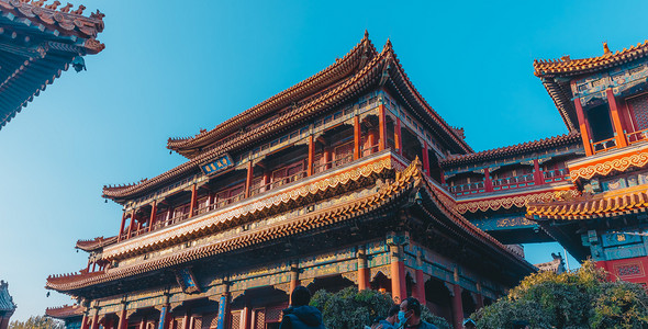 北京雍和宫寺庙摄影图