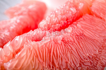美食水果柚子果肉摄影图