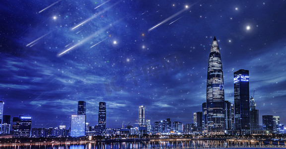 星空流行夜空背景摄影图