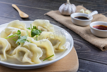 冬至水饺摄影照片_冬季冬天冬至美味的饺子