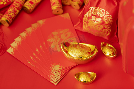 新年新春春节福字红包摄影图