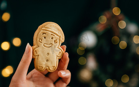 圣诞节姜饼人摄影图