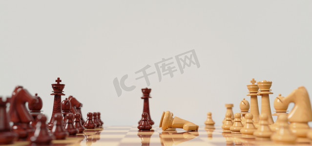 c4d圣诞海报摄影照片_C4D国际象棋背景