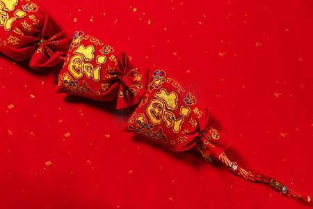 春节喜庆红色背景福字包