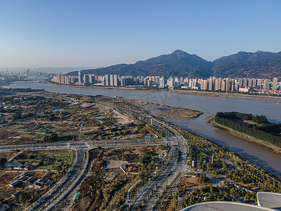 福建风光摄影照片_福州闽江沿岸城市风光