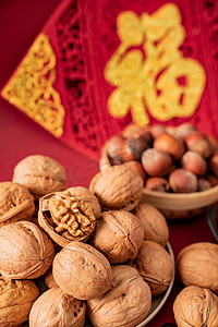 春节新春坚果零食摄影图配图