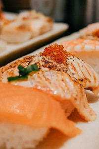 寿司美食日式料理美味食品摄影图配图